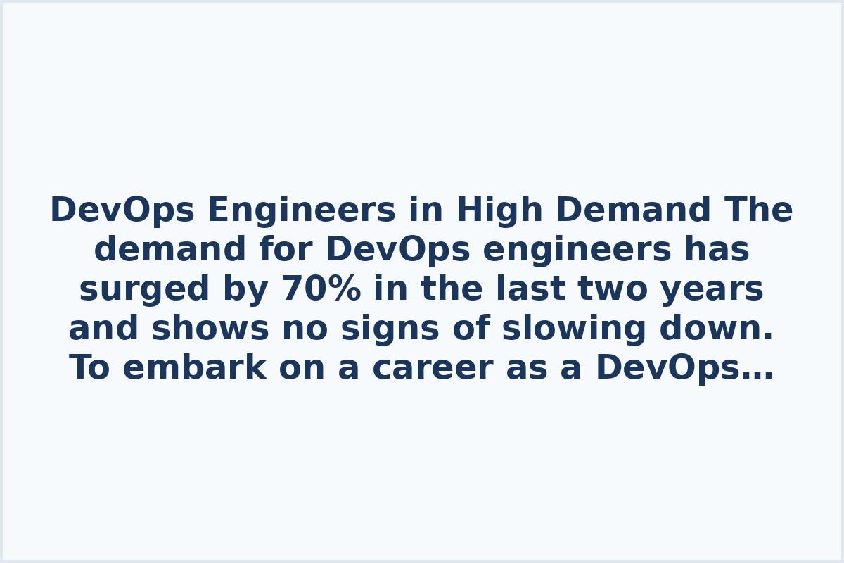 DevOps Engineers in High Demand
