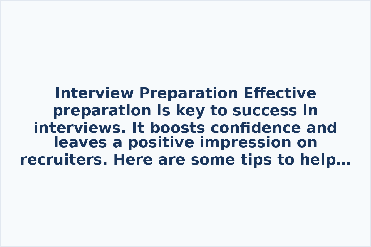 Interview Preparation