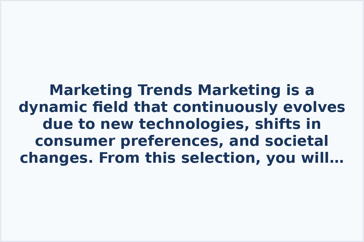 Marketing Trends

Marketing is a dynamic field that continuously evolves due to new technologies, shifts in consumer preferences, and societal changes.

From this selection, you will discover the current relevant methods for attracting and retaining customers.

Marketing trends include new tools, strategies that can skyrocket your business, starting marketing from scratch, and a list of 12 marketing trends.