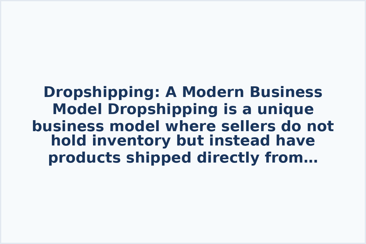 Dropshipping: A Modern Business Model

Dropshipping is a unique business model where sellers do not hold inventory but instead have products shipped directly from suppliers to customers. This approach eliminates the need for owning a warehouse and allows for a more streamlined process of selling goods.

Starting a dropshipping business involves understanding the differences from traditional retail stores and learning the essential steps to begin this venture successfully. By grasping the fundamentals of dropshipping, individuals can embark on creating their online store without the need for physical inventory.