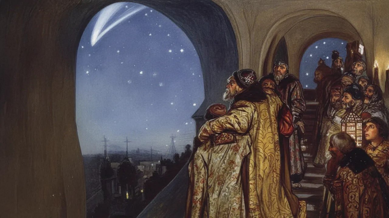 Scientist Reveals Details About the Comet Ivan the Terrible Saw in 1584

The Tsar witnessed a cross-shaped celestial sign on the Red Porch, interpreting it as a forewarning of his impending demise.

Reports indicate that Ivan the Terrible gazed at the comet for an extended period, a common observation practice for such astronomical phenomena.

Leading researcher Nathan Eysmont from the Institute of Space Research of the Russian Academy of Sciences revealed that the comet either disintegrated as it neared the Sun or traveled far into the depths of space.