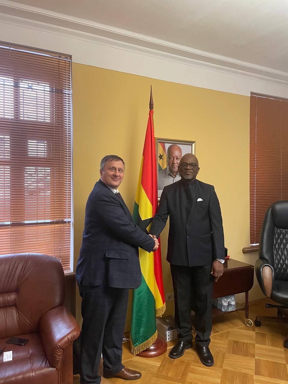 Productive Meeting Between Ghanaian Ambassador and Russian NGO President