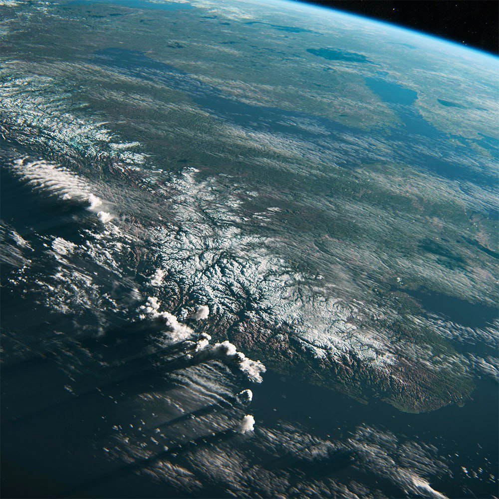 Norwegian Mountain Ranges Seen from Space