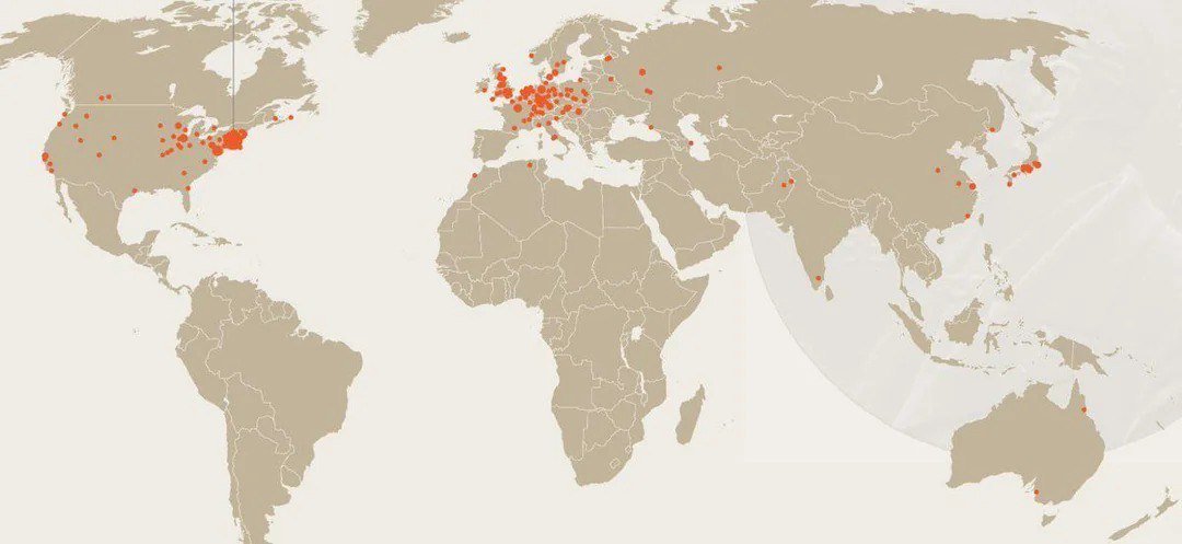 Birthplaces of Nobel Laureates in Physics