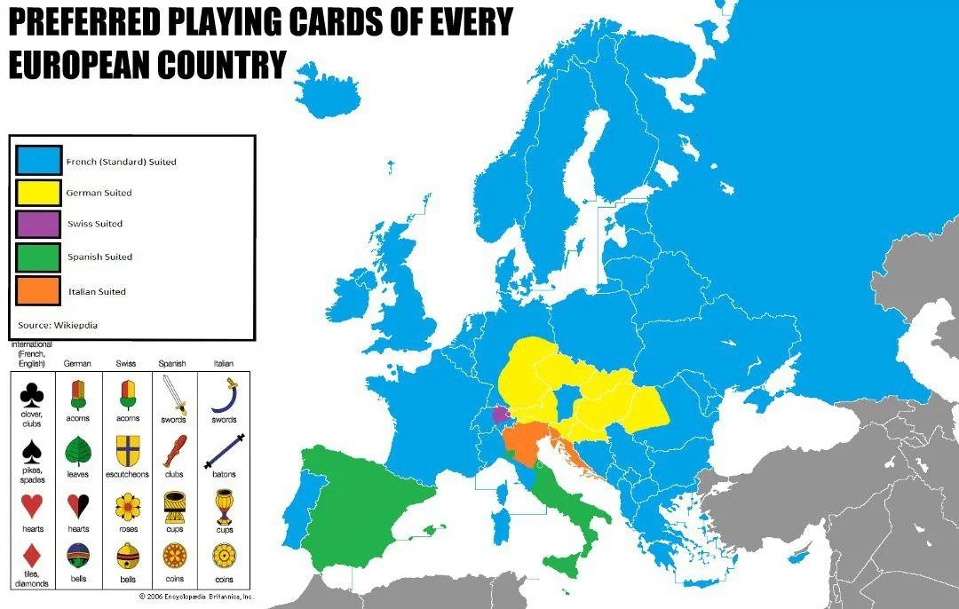 Playing Cards in Various European Countries