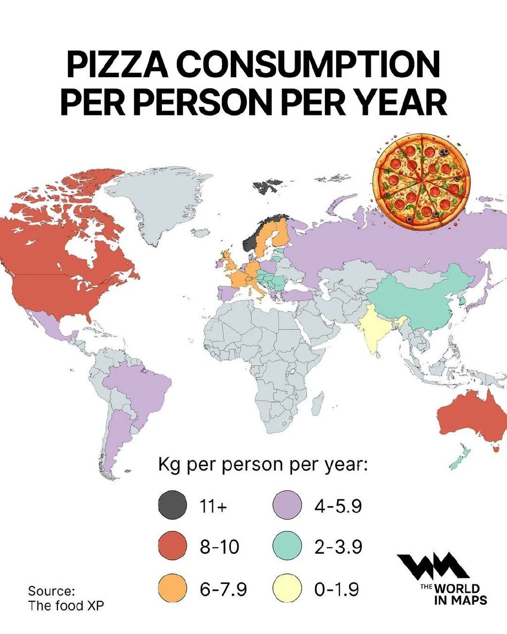 Pizza Consumption Varies Around the Globe