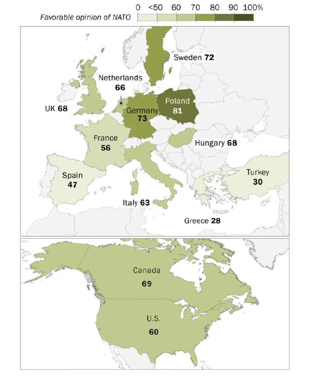 Perception of NATO Varies Across Member Countries