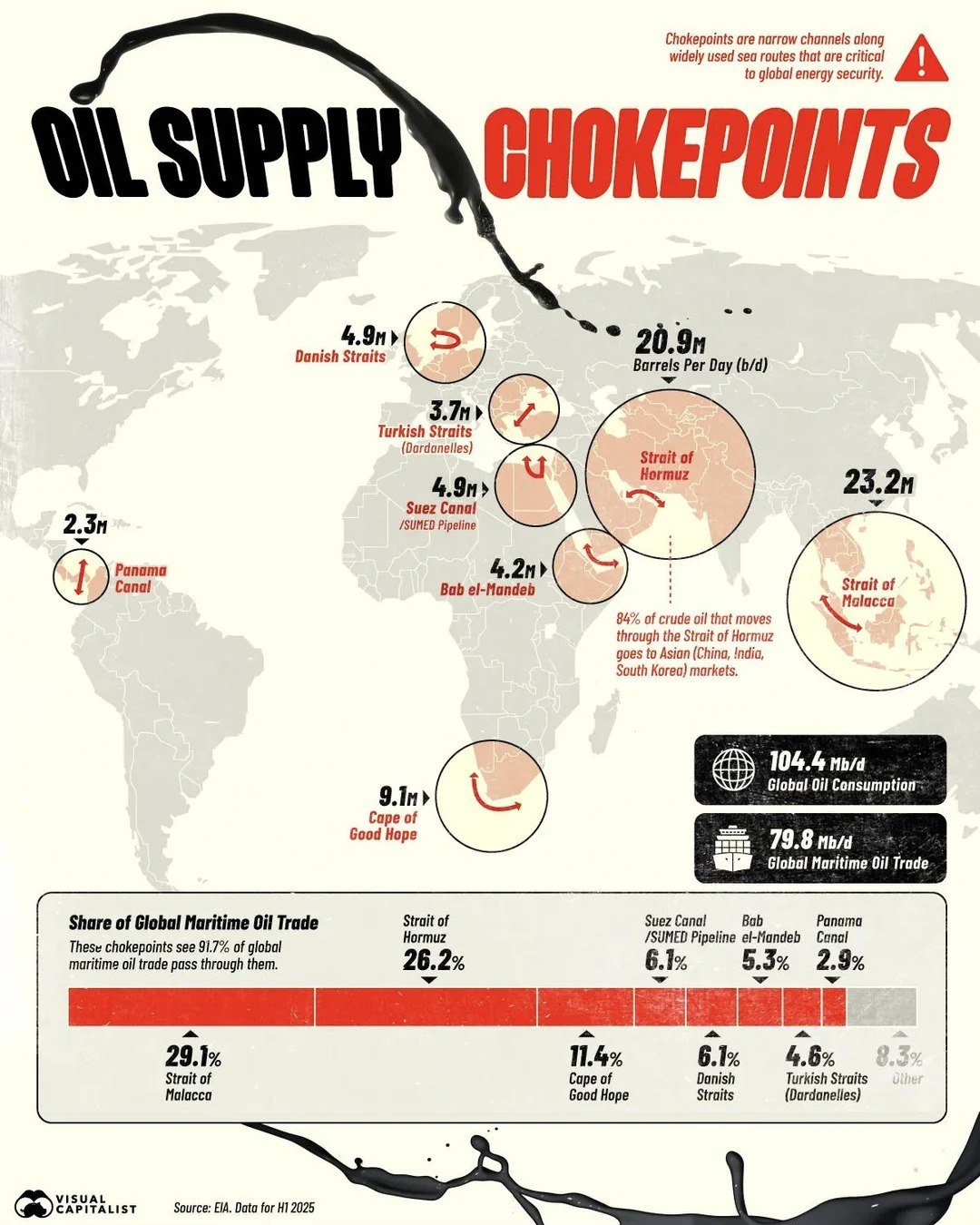 The Major "Bottlenecks" of Global Oil Supplies