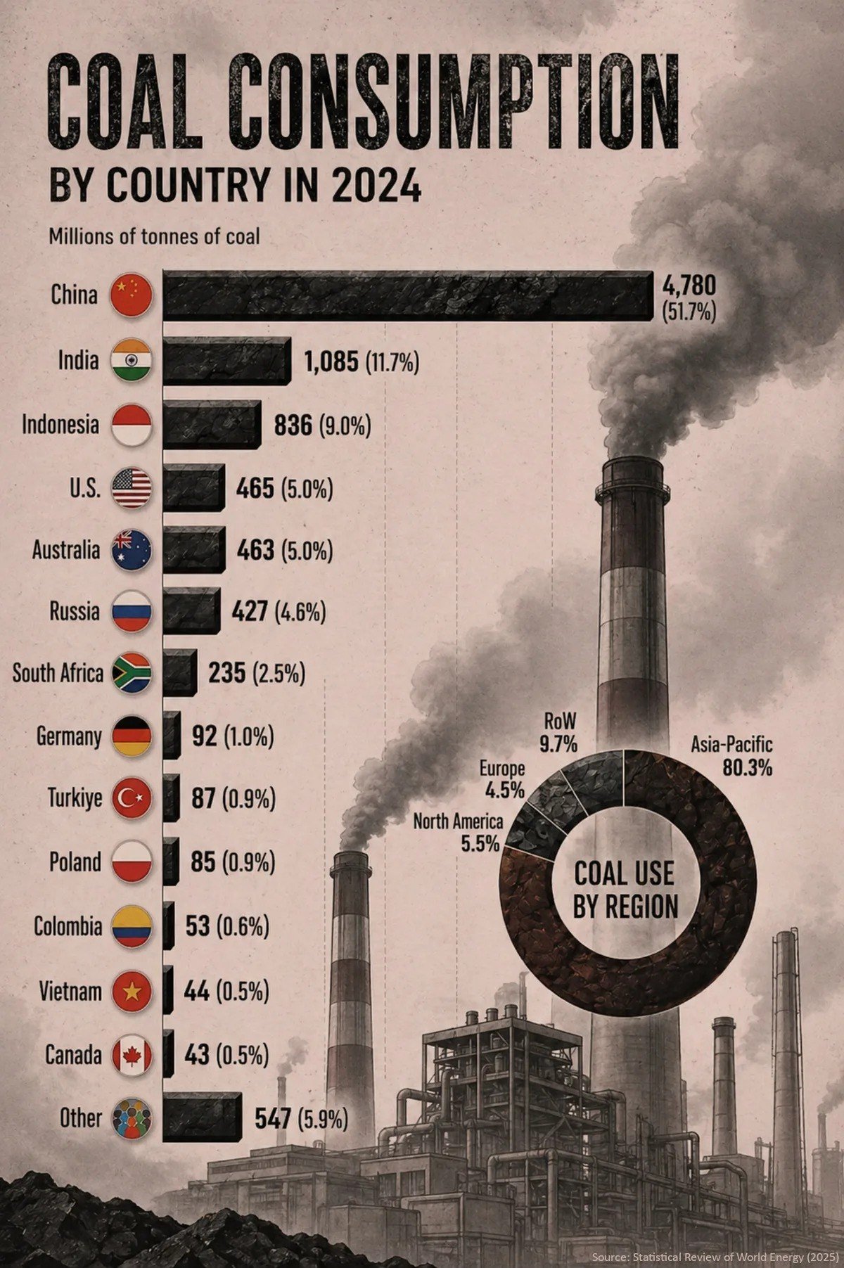 Structure of Global Coal Consumption