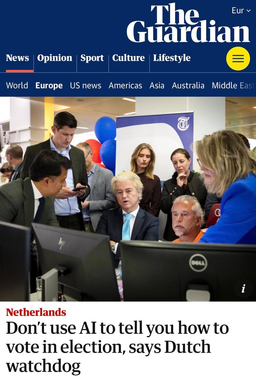 Dutch Regulator Warns Against Voting Based on AI Recommendations